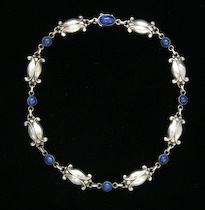 Appraisal: A Georg Jensen Sterling Silver And Lapis Necklace A Georg