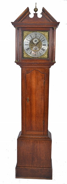 Appraisal: A GEORGE III OAK EIGHT DAY LONG CASE CLOCK the