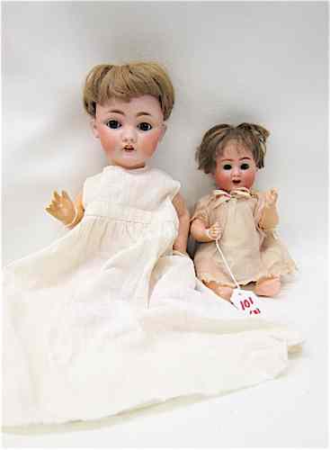 Appraisal: TWO GERMAN DOLLS the first by Alt Beck and Gottschalck