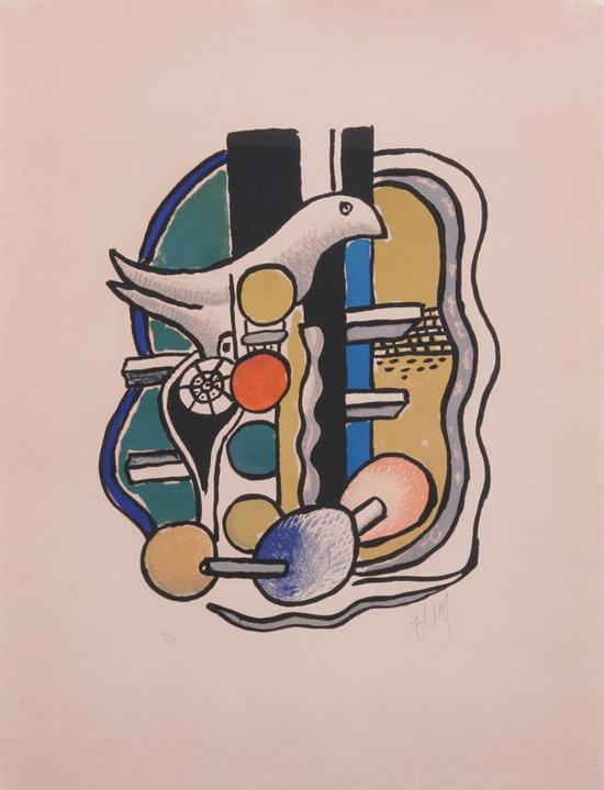 Appraisal: FERNAND LEGER French - LA COLOMBE signed lower right numbered