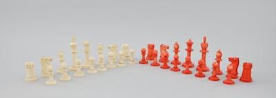 Appraisal: A Staunton Style Ivory Chess Set England ca Late th