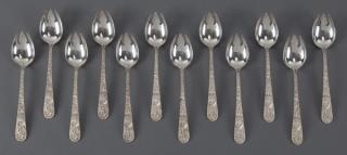 Appraisal: S Kirk Son sterling Repousse ice cream forks S Kirk