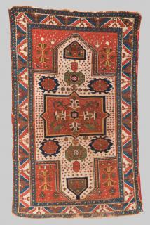 Appraisal: KAZAK DOUBLE NICHE PRAYER RUG KAZAK DOUBLE NICHE PRAYER RUG