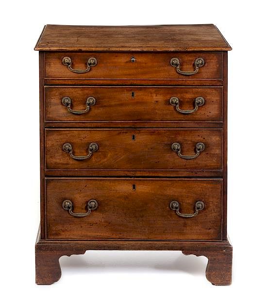 Appraisal: A George III Walnut Chest of Drawers Height x width