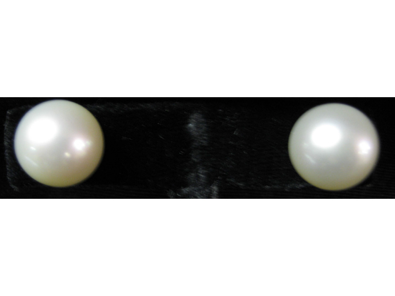 Appraisal: PEARL EARRINGS k white gold pearl earrings set with two