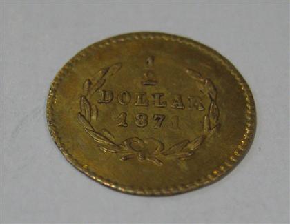 Appraisal: California half dollar gold piece