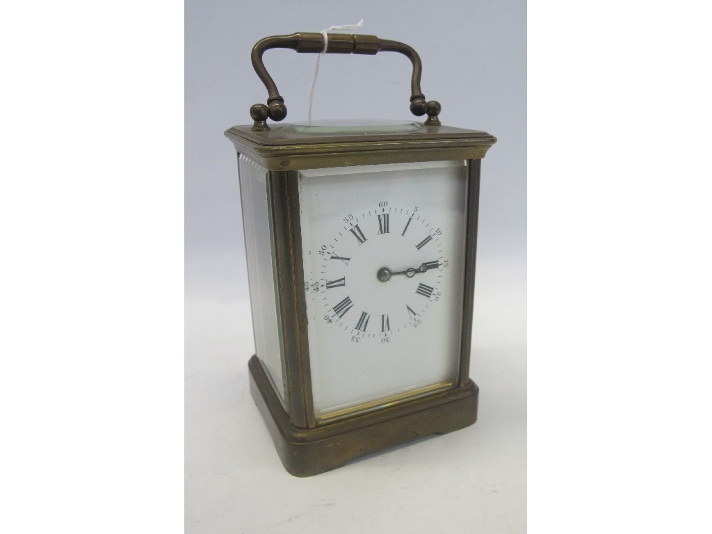 Appraisal: Brass cased carriage clock