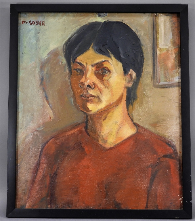 Appraisal: MOSES SOYER O C PORTRAIT PAINTING OF IDA SOYER New