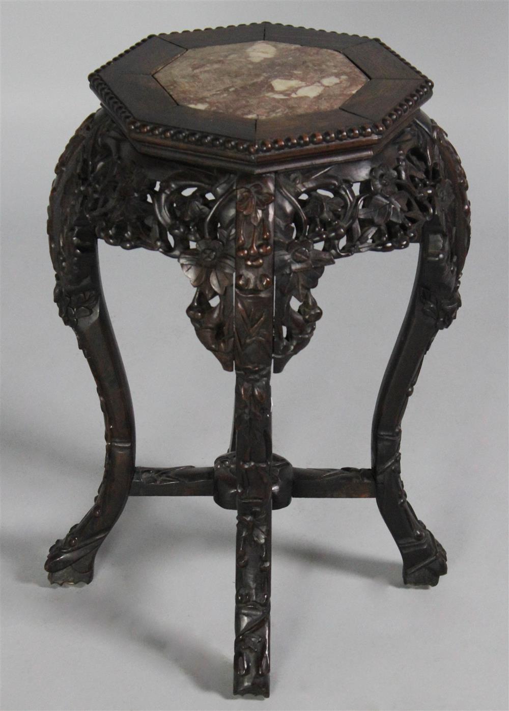 Appraisal: CHINESE HONGMU SIDE TABLE LATE TH EARLY TH CENTURY the