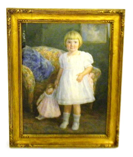 Appraisal: Elizabeth Gowdy Baker American - Young Girl with Doll watercolor