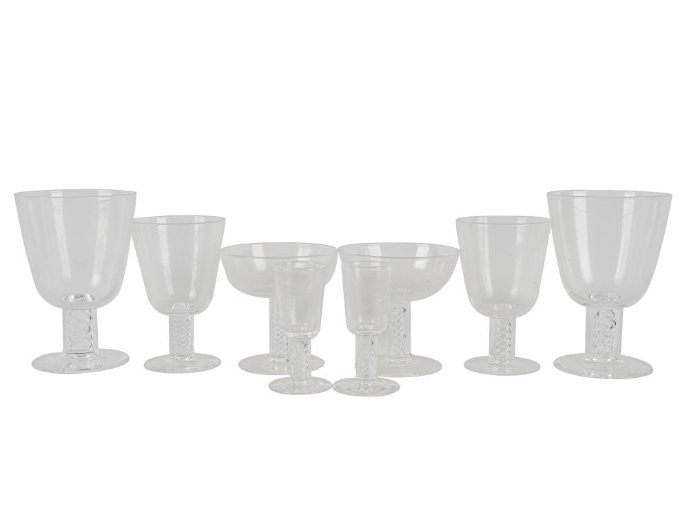 Appraisal: STEUBEN GLASS DRINK SERVICEsigned comprising goblets inches high champagne coupes