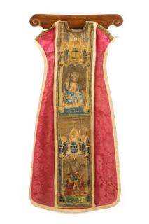 Appraisal: Embroidered Chausable Vestment th C Continental th century An embroidered