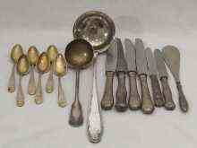 Appraisal: A quantity of continental silver flatware comprising six teaspoons Vienna