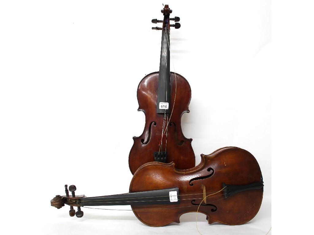 Appraisal: Early th century English viola by and labelled George Hancok