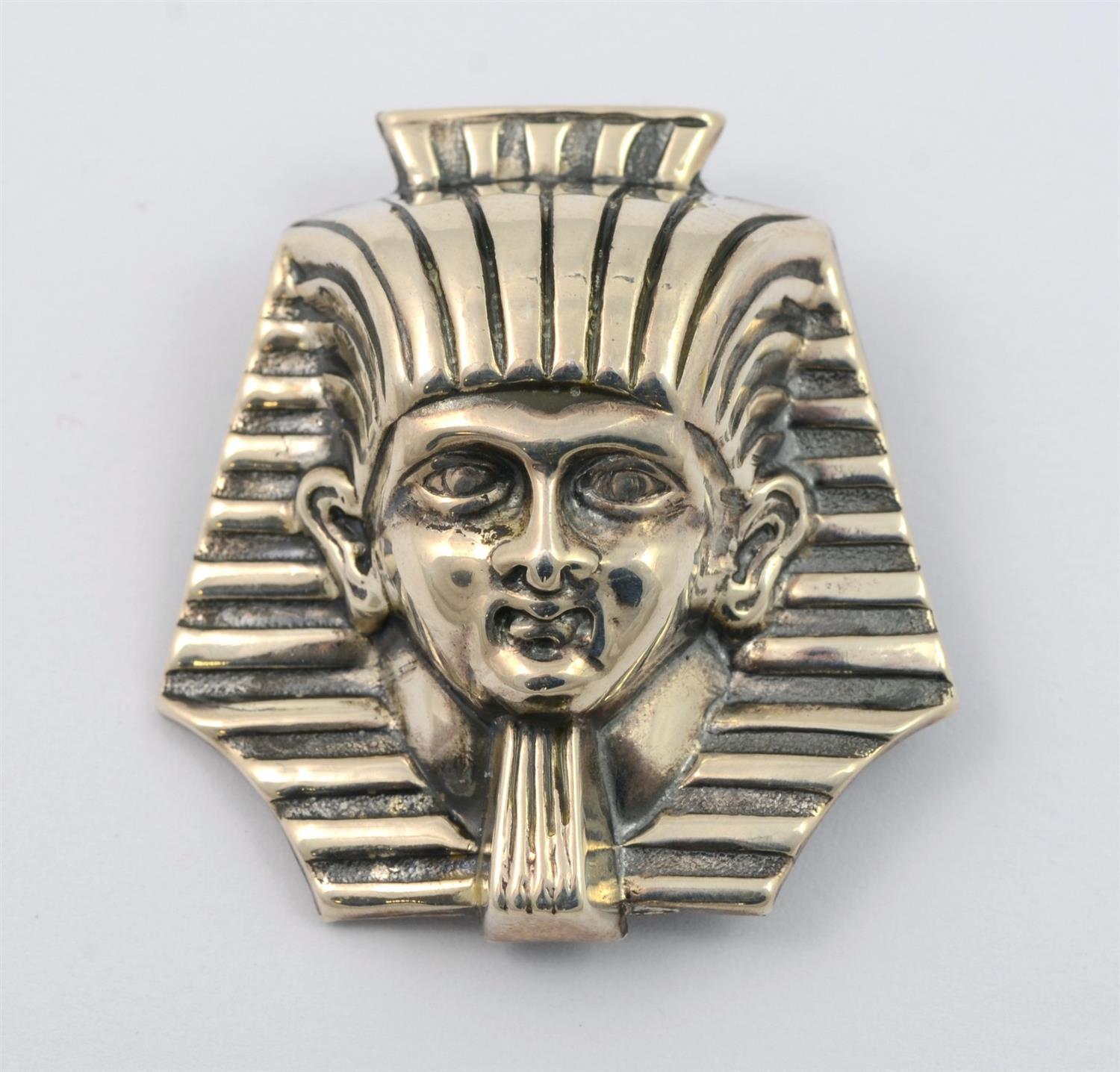 Appraisal: Sterling King Tut Pin by Jewelart - height TO