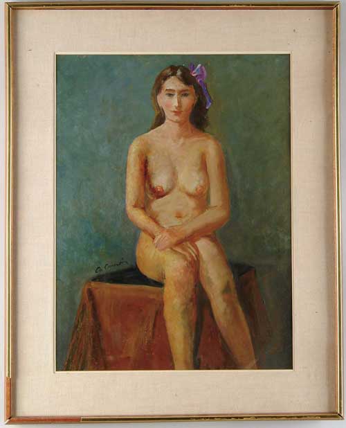 Appraisal: CHARLES H CAMOIN French - SEATED NUDE Oil on canvas