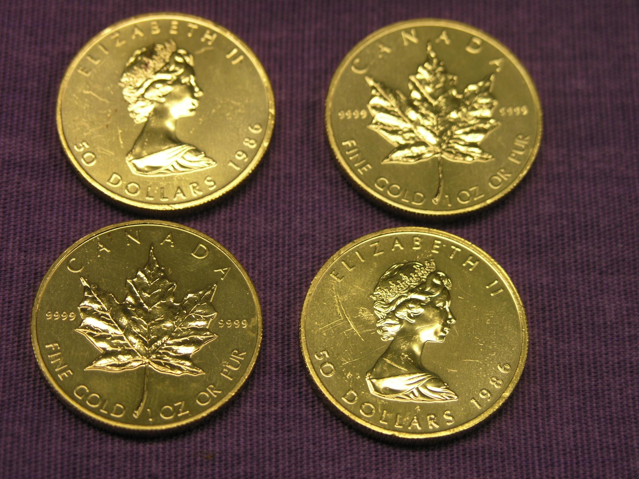 Appraisal: Four Canadian Dollar gold coins all