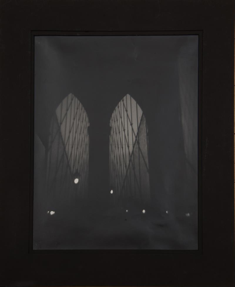 Appraisal: MARK SINK BROOKLYN BRIDGE Gelatin silver print signed titled dated