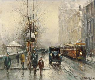 Appraisal: Painting Constantine Kluge Constantine Kluge French - Parisian Street Scene