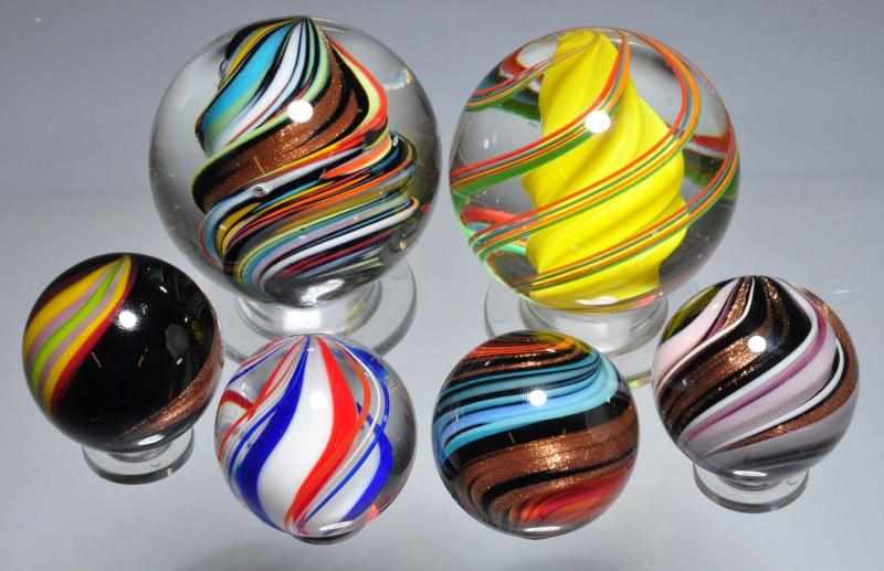 Appraisal: Lot of John Hamon Miller Marbles Description Includes one with