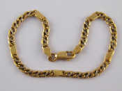 Appraisal: A yellow metal tests carat gold bracelet approx cm long