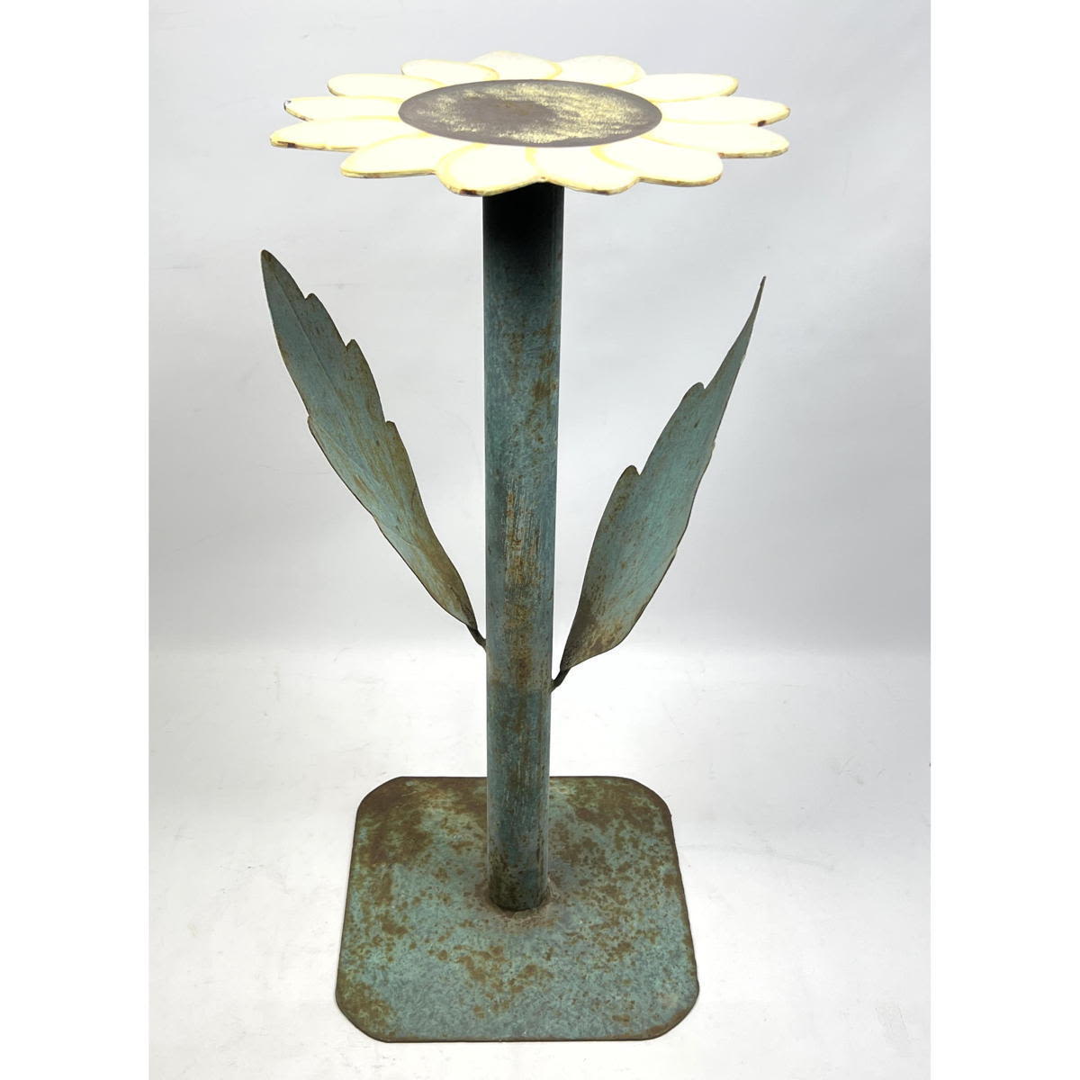 Appraisal: Painted steel Daisy side table plant stand Garden Table Dimensions