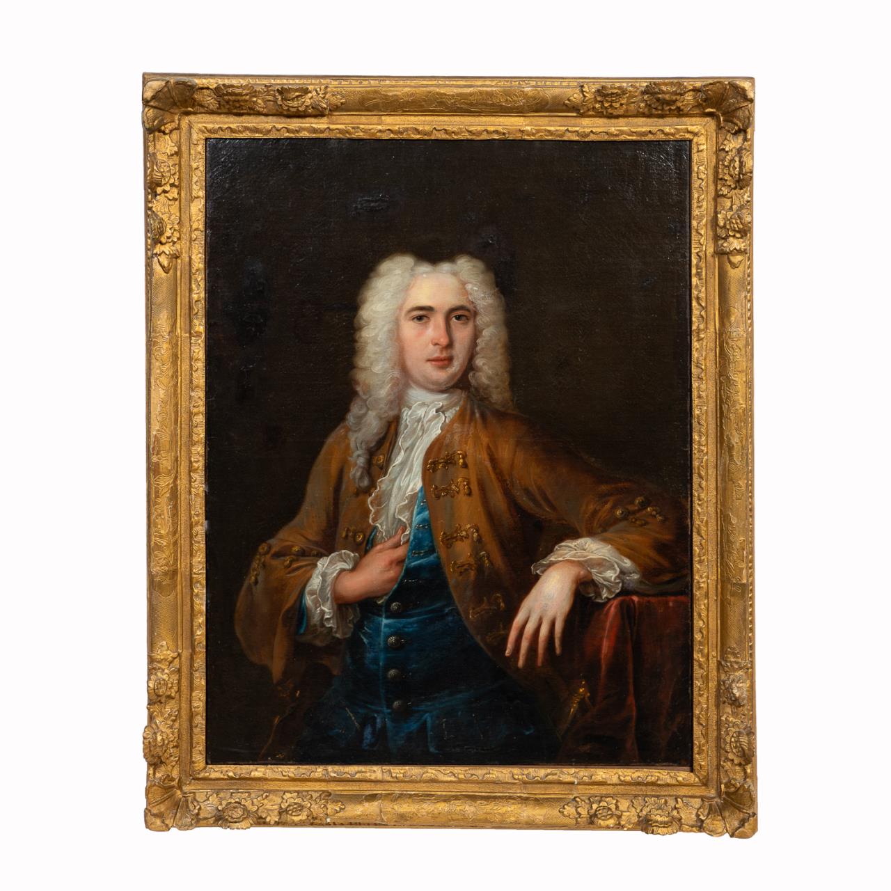 Appraisal: TH C ENGLISH SCHOOL OIL PORTRAIT OF A GENTLEMAN English