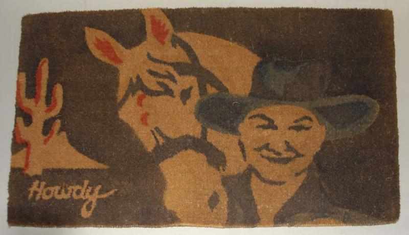 Appraisal: Scarce Vintage Hopalong Cassidy Welcome Mat With nice depiction of