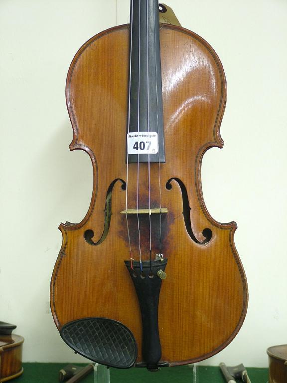 Appraisal: French violin labelled Ch J B Collin-Mezin Luthier no also