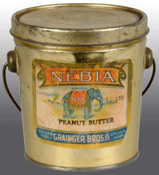 Appraisal: Nebia Peanut Butter Pail Description Gold finish with paper label