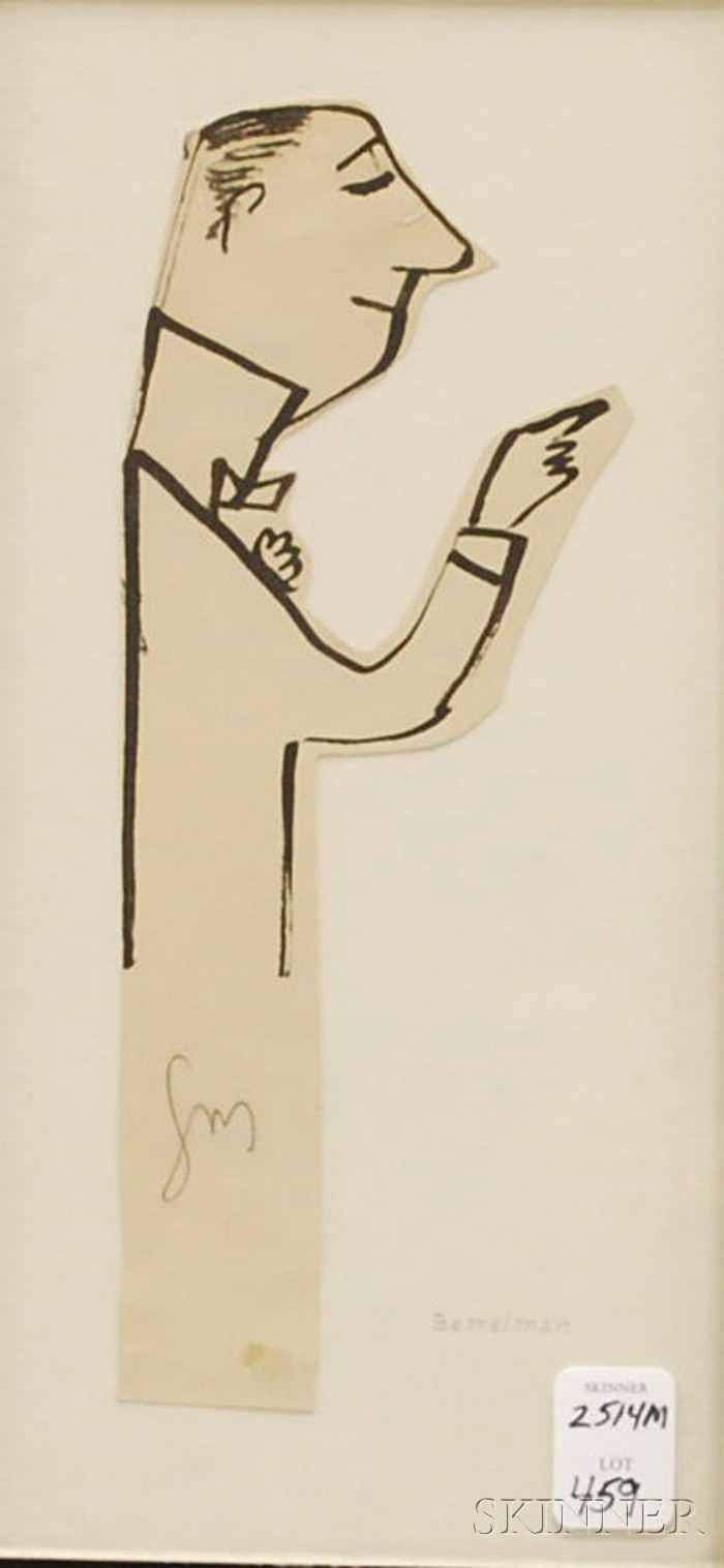 Appraisal: Ludwig Bemelmans American - Sketch of a Man in Profile