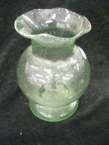 Appraisal: Steigel Type Glass Vase ship decor