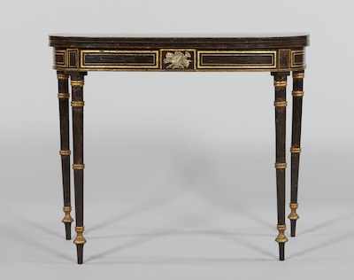 Appraisal: An Antique Continental Hinged Top Games Table Delicate table with