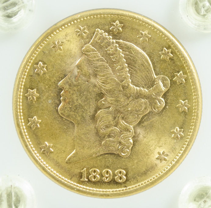 Appraisal: U S TWENTY DOLLAR GOLD COIN Liberty head type -S