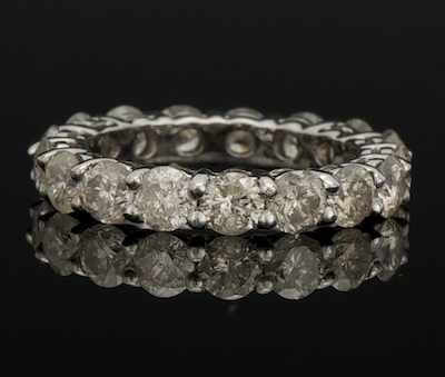 Appraisal: A Ladies' Diamond Eternity Band k white gold band set