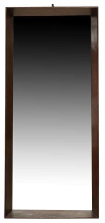 Appraisal: Italian mid-century modern mirror c s deep wood frame centering