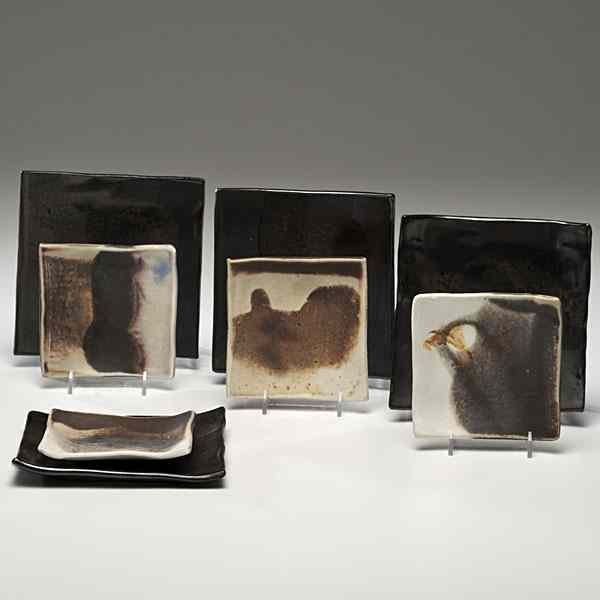 Appraisal: Toshiko Takaezu - USA Set of Four Double Platesca Stoneware