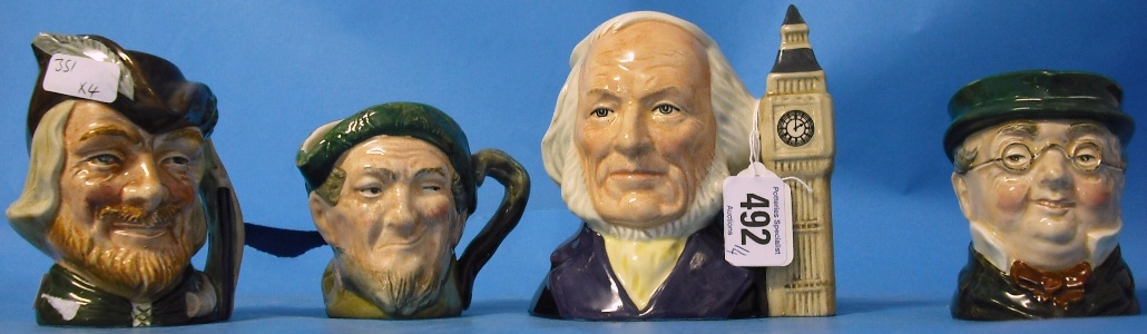 Appraisal: Royal Doulton small Character Jugs John Doulton D Robin Hood