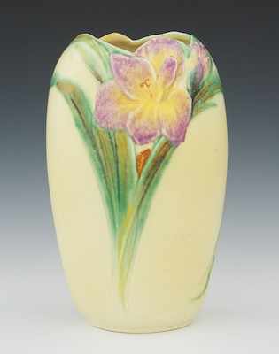 Appraisal: A Tooth Company Pottery Vase The tall vase has floral