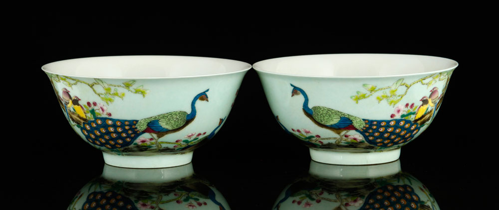 Appraisal: - Lot of Famille Rose Bowls Lot of two famille