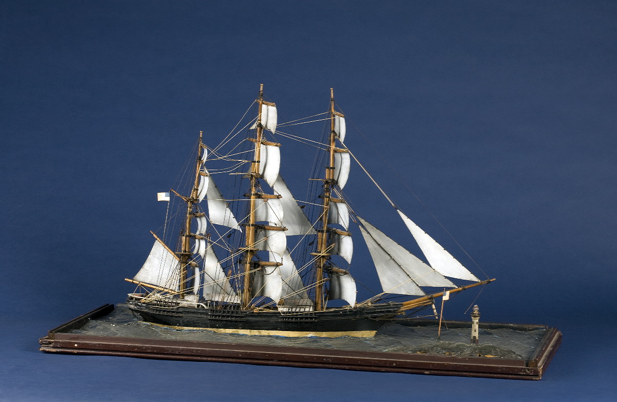 Appraisal: DIORAMA DEPICTING THE SHIP quot EMILY COURLIE quot SAILING PAST