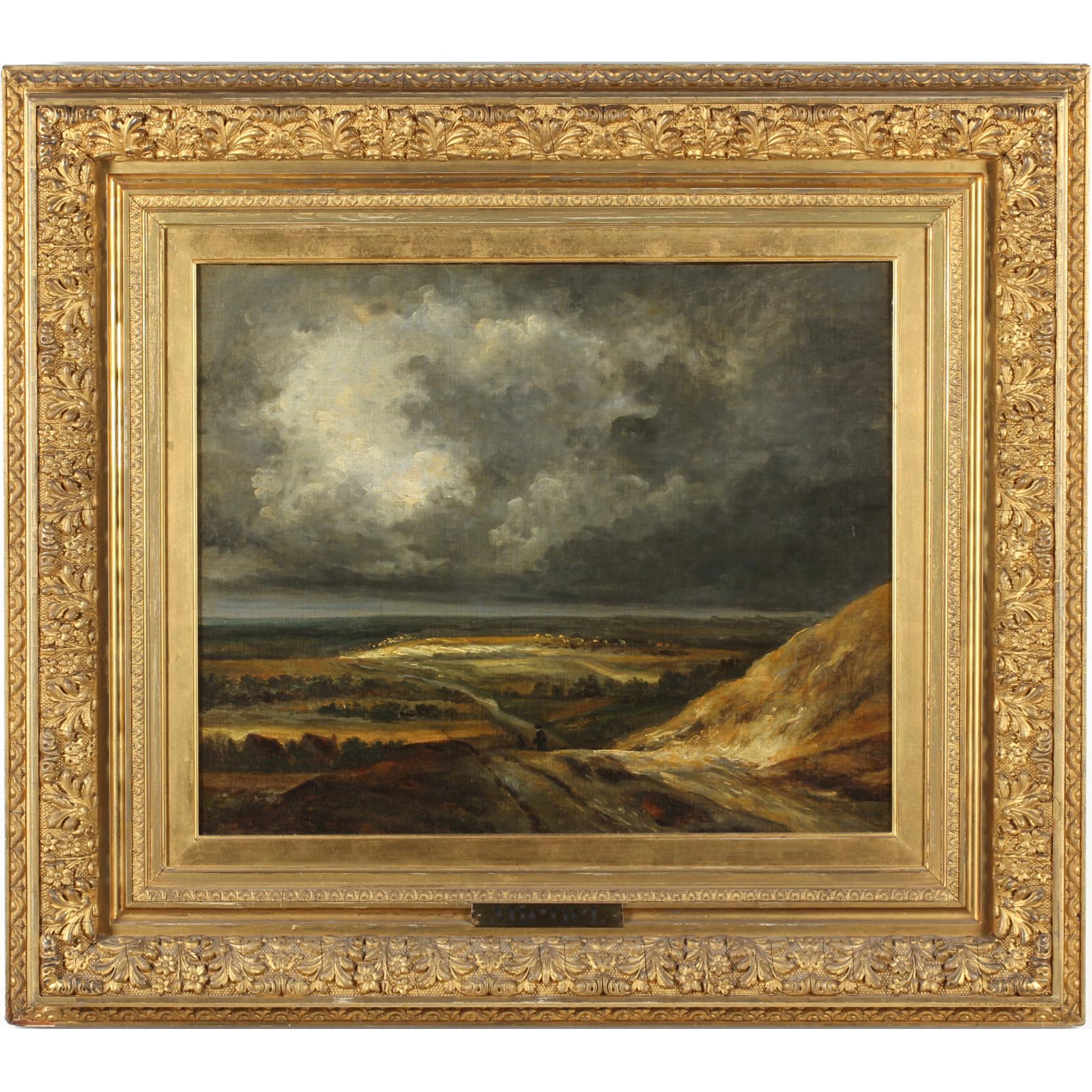 Appraisal: Georges Michel French - Landscape with Stormy Sky oil on