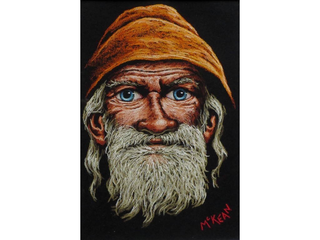 Appraisal: GRAHAM MCKEAN b OLD BLUE EYES Pastel signed x cm