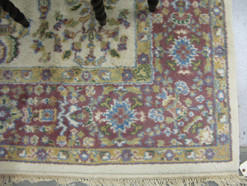 Appraisal: HAND KNOTTED INDO-PERSIAN CARPET having an ivory field decorated with