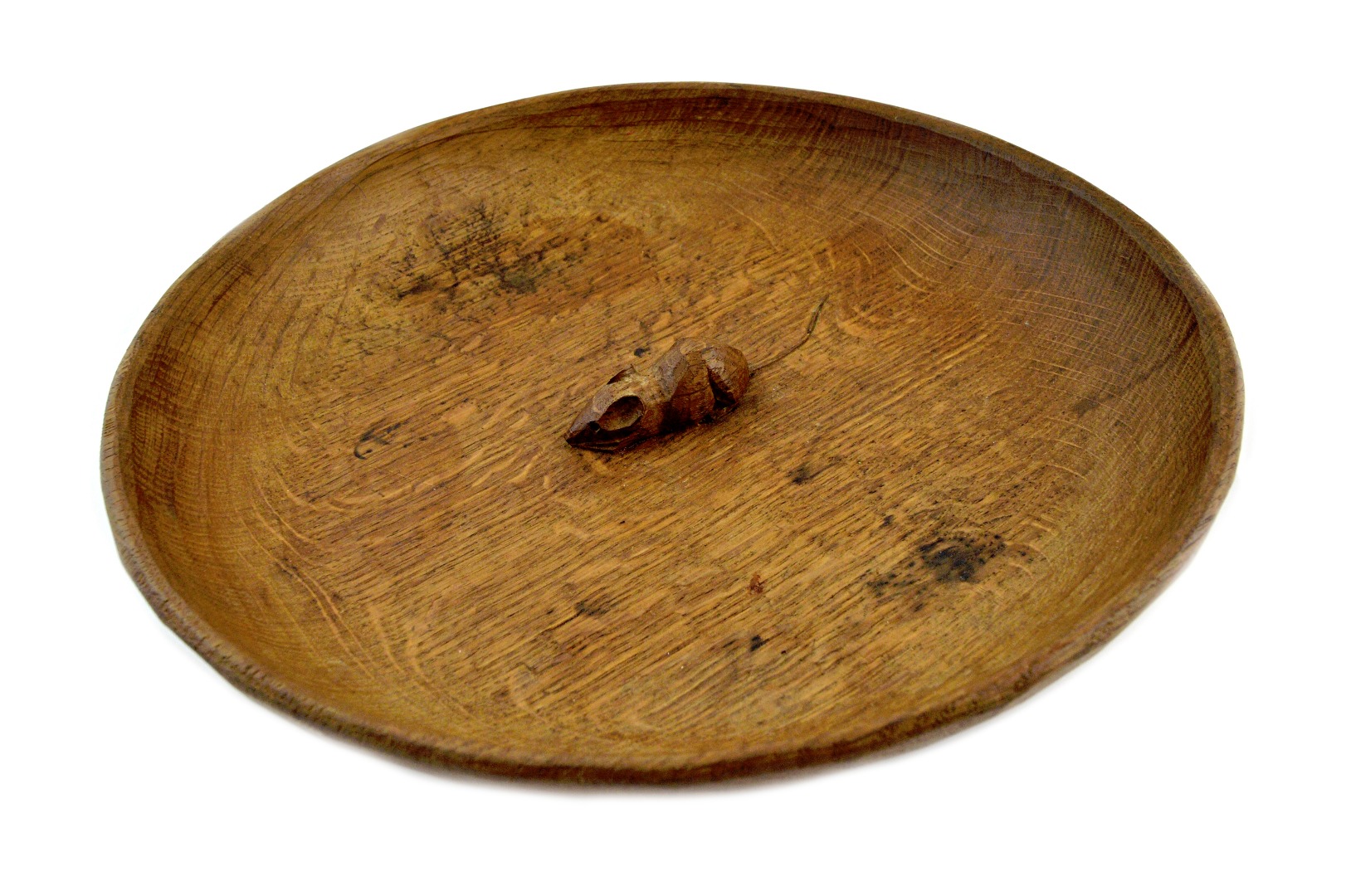 Appraisal: Robert Thompson 'The Mouseman' A circular adzed oak bowl centrally