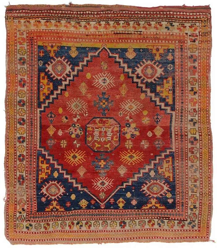 Appraisal: Turkish Rug early mid- th century octagonal medallion and repeating