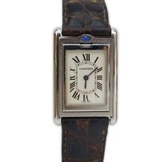 Appraisal: Cartier Tank Buscalante Stainless Steel Watch with Quartz Movement and