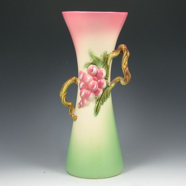 Appraisal: Hull Tokay vase in pink and green Marked Tokay USA