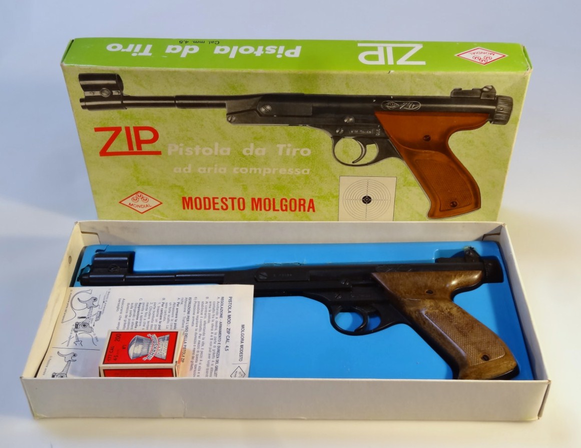 Appraisal: A Mondial Zip mm air pistol cm wide in fitted