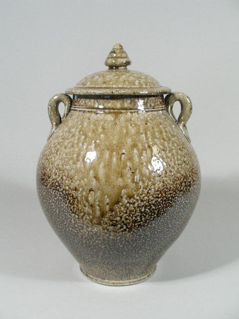 Appraisal: NC Pottery Lidded Jar Mark Hewitt Pottery salt glazed stoneware